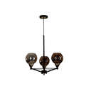 Lampara colgar 3l 40w lumi 22697-2 negro cromo