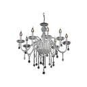 Lampara colgar cristal 6l e14 40w 1803tr transparente