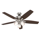 Ventilador techo 52" 5a 3l hunter 53318 niquel