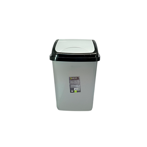 [109335] Basurero plastico 10l 335565 negro/gris