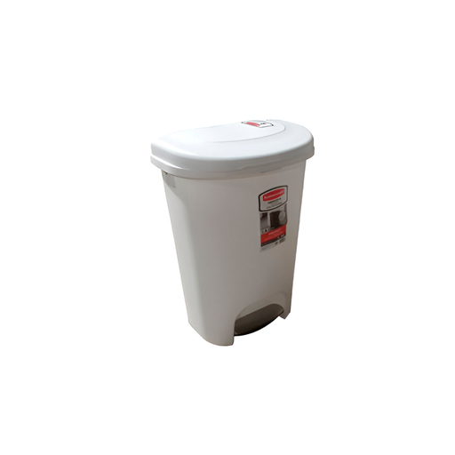 [127108] Basurero plastico 13g con pedal rubbe 937728 blanco