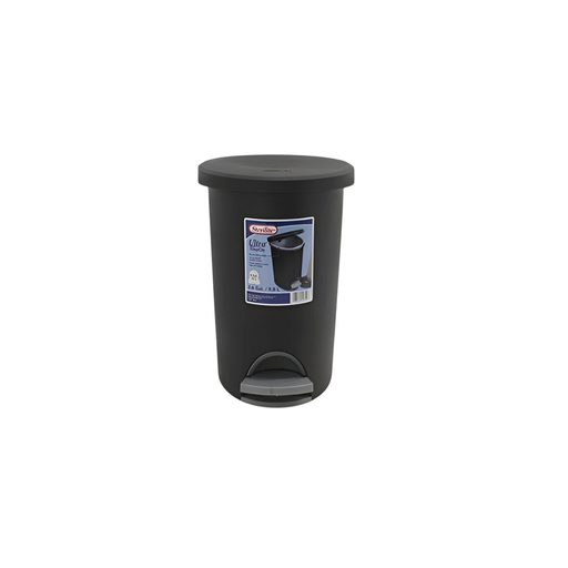 [59985] Basurero plastico 2.6-gln con tapadera y pedal 1081 negro