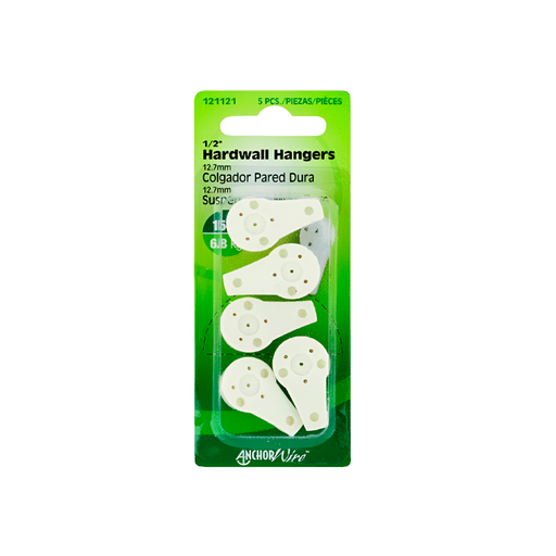 [47247] Gancho plastico con clavos 1/2" 5pc 121121 blanco