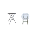 Mesa plastica/metal plegable 60cm red hy-r60 blanco