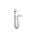 Sifon plastico 1.1/4" flexible con desague push 2235a
