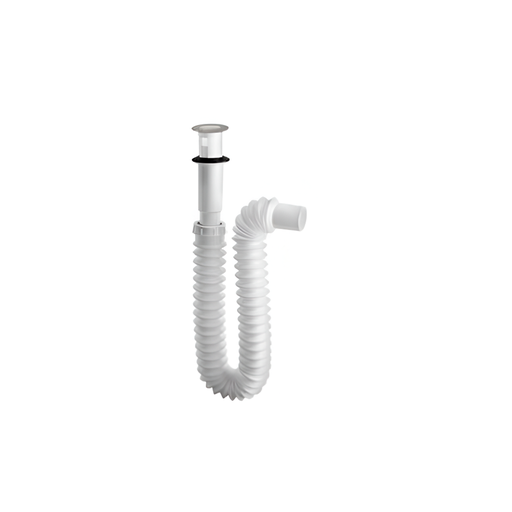 [114518] Sifon plastico 1.1/4" flexible con desague push 2235a