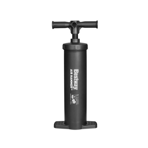 [24604] Bomba para inflar manual boquillas multiples 19" bestway 62030 negra
