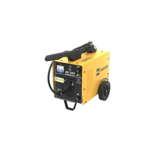 [69559] Soldadora electrica 110/220 voltios con accesorios ac252 hugong amarillo