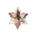 Flor navideña 22cm mh1158 rose gold