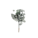 Rama navideña con flor 21cm cs1503-277 plateado