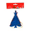 Adorno navideño forma arbol colgar 4pc 10x14cm varios colores