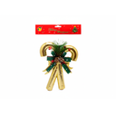 Adorno navideño baston colgar 18x25cm 21001 dorado