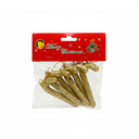 Adorno navideño baston colgar 6pc 6cm 210 dorado
