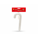 Adorno navideño baston colgar foamy 20cm blanco