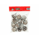 Adorno navideño bellota colgar 12pc 3cm 02-0052