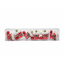Adorno navideño bota colgar 6pc 31x6.5x3.5cm rojo