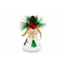 Adorno navideño campana colgar 12x8cm 22013 blanco