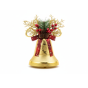 Adorno navideño campana colgar 17x28cm 1018 dorado