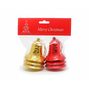 Adorno navideño campana colgar 6pc 6x6cm varios colores