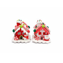 Adorno navideño casa colgar con luz 7x8cm 087 varios diseños