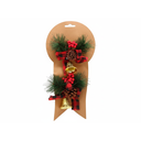 Adorno navideño chongo colgar 2pc 11x10cm rojo