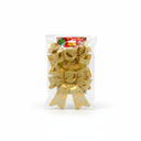 Adorno navideño chongo colgar 2pc 14x19cm dorado