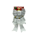 Adorno navideño chongo colgar 2pc 14x19cm plateado