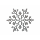 Adorno navideñocopo nieve colgar 30cm 552s plateado