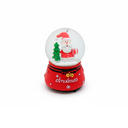 Adorno navideño esfera cristal santa con sonido 15cm