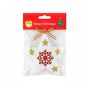 Adorno navideño estrella colgar foamy 15cm blanco
