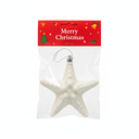 Adorno navideño estrella colgar foamy 21cm blanco