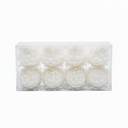 Adorno navideño flor/pluma 6pc 6cm 2128 blanco