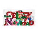 Adorno navideño letrero feliz navideño291 varios diseños