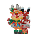 Adorno navideño letrero feliz navideño 33x24cm varios diseños