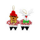 Adorno navideño muñeco colgar 12cm 0402 varios diseños