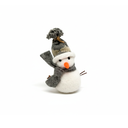 Adorno navideño muñeco nieve 4x10cm 12428 blanco