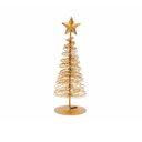 Adorno navideño pino 6x20cm de metal dorado