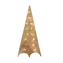 Adorno navideño pino con luz 1.8m rojo dorado blanco