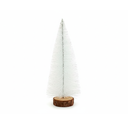 Adorno navideño pino con nieve  25cm blanco