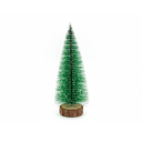 Adorno navideño pino con nieve con luz 24cm verde
