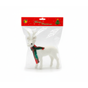 Adorno navideño venado 18x20cm jq-21130 blanco