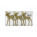 Adorno navideño venado 3pc cb-4148 doradado