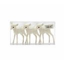 Adorno navideño venado 3pc cb-4149 blanco