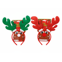 Adorno navideño vincha/cuernos 24cm varios colores