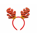 Adorno navideño vincha/reno 12x25cm rojo