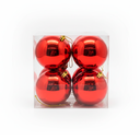 Bola navideña 10cm 4pc rojo brillante