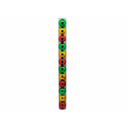 Bola navideña 6cm 12pc rojo/dorado/verde brillante