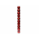 Bola navideña 6cm 12pc rojo osc brillante escarchado mate 20-03