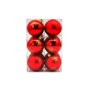 Bola navideña 7cm 12pc  rojo/dorado
