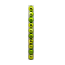 Bola navideña 7cm 12pc verde claro brillante escarchado mate